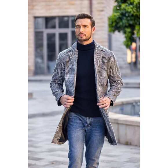❤️ Mens Ribbed Slim Fit Knitted Pullover Casual Turtleneck Classic  Sweater - Picture 8 of 8